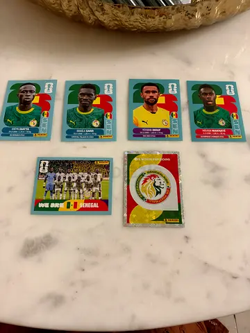 Panini World Cup Sticker Cards - Lot of 6 (Players & Team Cards)
