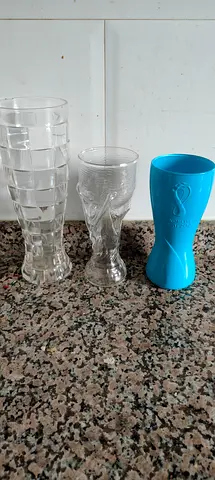 Set of 3 reusable drinking glasses  - assorted styles
