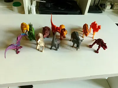 Set of 11 Small Animal & Dinosaur Toy Figures - Mixed Lot
