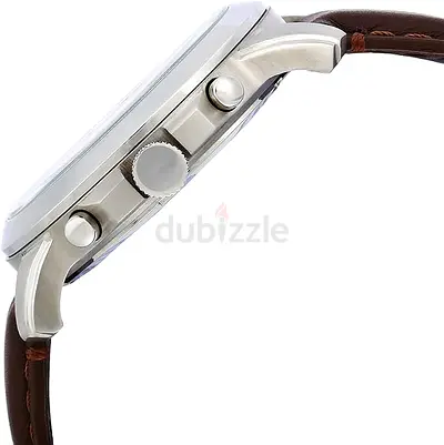 Men Leather Analog Quartz Watch FS4735 - 44 mm - Brown