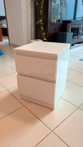 IKEA white 2-drawer bedside cabinet / nightstand