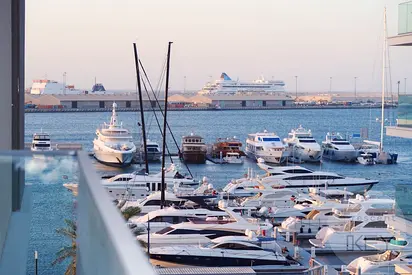 Furnished 2BR | Sea & Marina Views | Bills Included | Mina Rashid