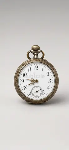 Vintage Pocket Watch – Cylindre 10 Rubis, Ornate Engraved Case