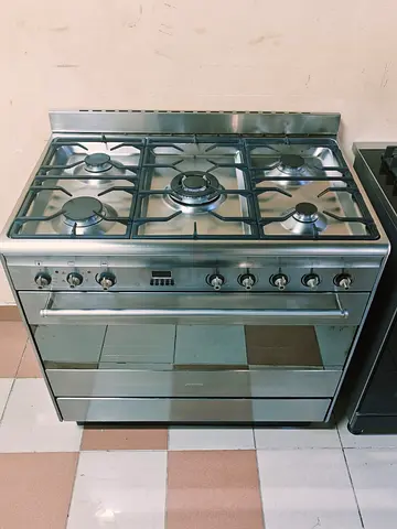 Smeg Stainless Steel 5-Burner Gas Range with Oven - Good Condition