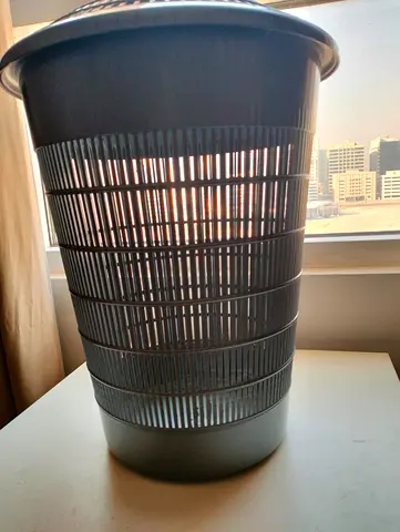 Plastic Laundry/Waste Bin - Tall Grey Basket