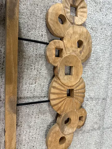 Hand-carved Wooden Headboard / Wall Decor Panel