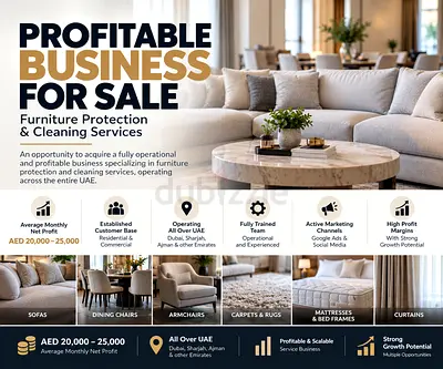 Profitable Furniture Protection & Cleaning Business for Sale – UAE