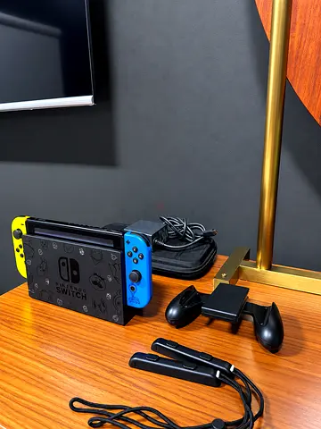 Nintendo Switch  with Neon Joy-Cons — Good Condition, All Accessories Included