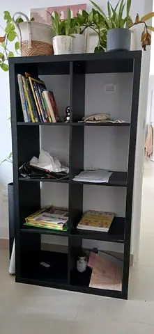 IKEA KALLAX 4x2 bookcase, black-brownIKEA KALLAX 4x2 bookcase, black-brown