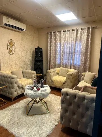 One sofa and 2 arm chairs