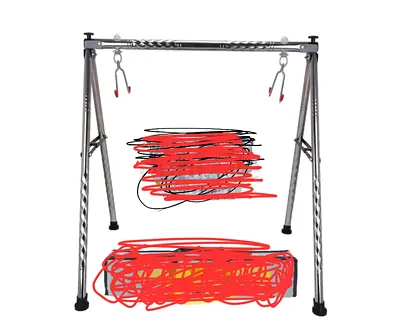 Adjustable Metal Baby Swing  Frame with Hooks - Sturdy Portable Stand