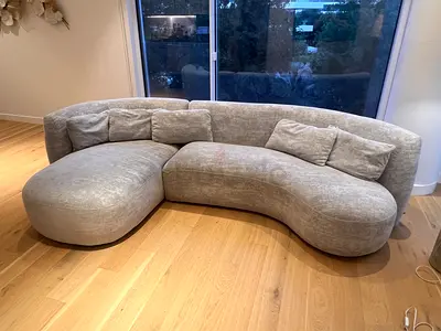 Curved sofa 3 seater modern couch