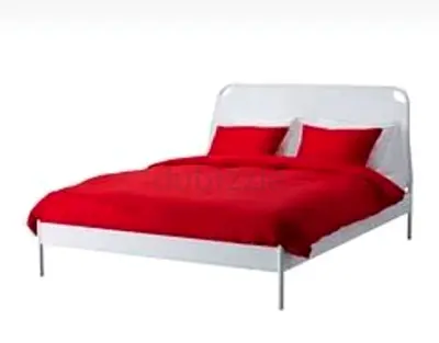 Ikea dunken metal Bed frame with mattress