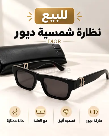 Dior Black Sunglasses with Case - Excellent Condition
