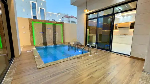 🏡 Luxurious corner villa for sale in Ajman | Two floors + roof | Private swimming pool 🏊‍♂️ | Distinctive design and high-end finishes | Freehold ow