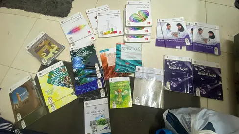 Lot of UAE school textbooks and workbooks - various subjects, used 11 adv books all terms
