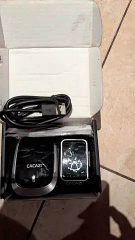 Cacazi wireless doorbell kit with receiver and button - used
