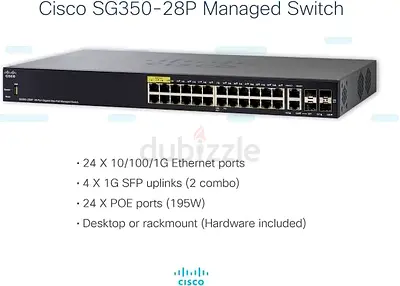 🔥 Cisco SG350-28P – 28-Port Gigabit PoE+ Managed Switch – Business-Grade Reliability 🔥