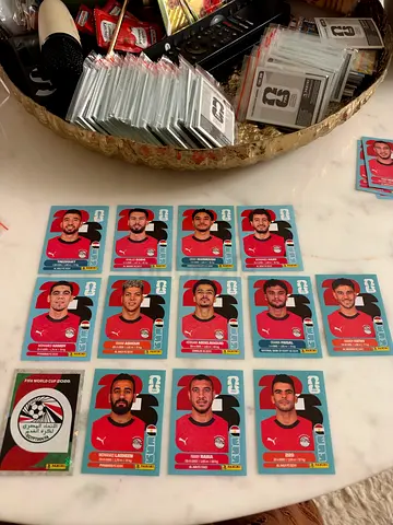 Lot of Football Trading stickers Egypt - Panini World Cup Era, Mixed Players (Approx. 15+)