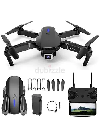 Foldable 4K Camera Drone with Spare Battery, Controller and Accessories