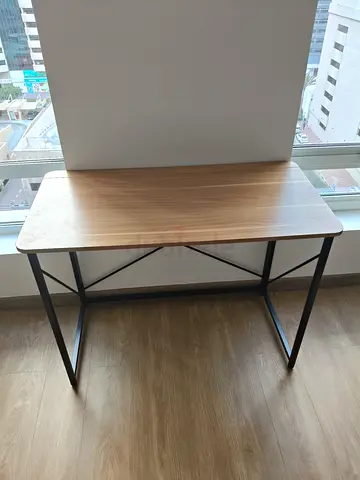 Foldable wooden desk / study with metal frame - very good condition