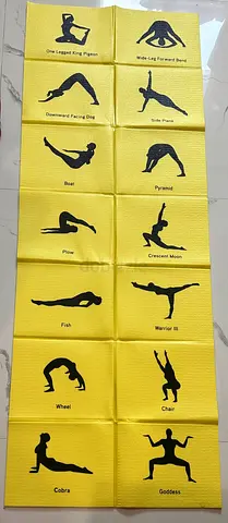 Yoga Mat with Pose Guide — Lightly Used