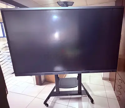 Hisense 86" 4K Interactive Smart Display (86WR6BE) with Heavy Duty Mobile Stand & Camera
