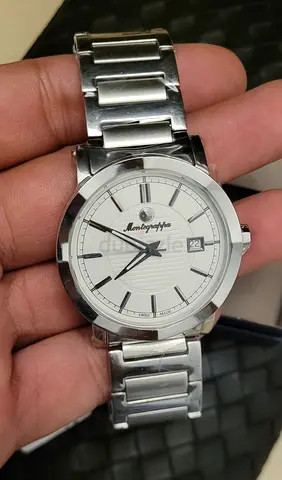 Montegrappa Parola Swiss Made Watch – Steel & Silver Dial – Boxed
