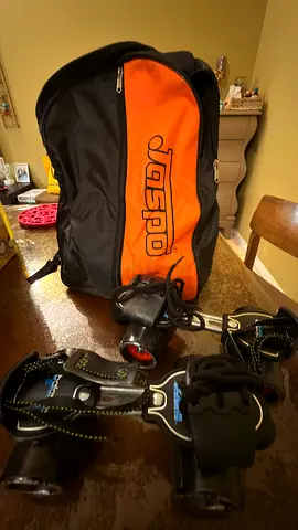 Used Daspo Quad Roller Skates with Carry Bag - Size Adjustable