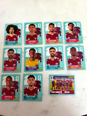 Set of 11 Qatar 2026 World Cup-style Player Trading stickers