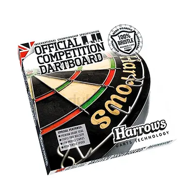 HARROWS Official Competition Dartboard - Classic Dart Game Board for Home, Clubs