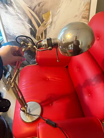 Adjustable Chrome Floor/Task Lamp - Articulated Arm