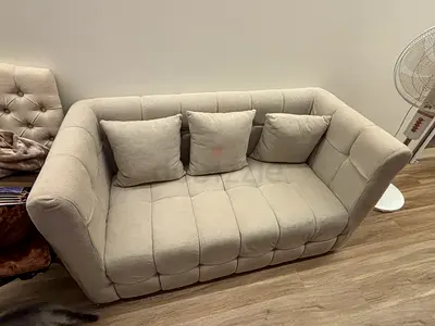 Modern Beige 2-Seater Sofa – Excellent Condition