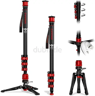 IFOOTAGE Cobra 3 C180F-P Camera Monopod,Pedal Design Minipod,Carbon Fiber