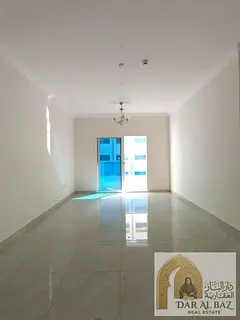 For annual rent in Al Majaz 2: 3-bedroom apartment with a living room, balcony, and an open view. In