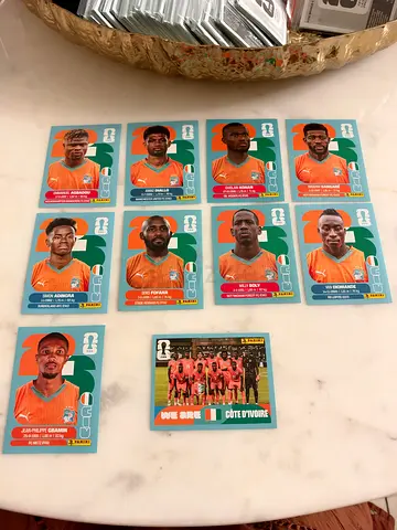 Lot of Ivory Coast Football Player Trading stickers - Mixed Set