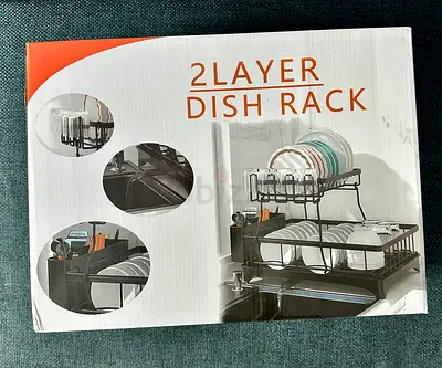 2-Layer Stainless Steel Dish Rack (Brand New)