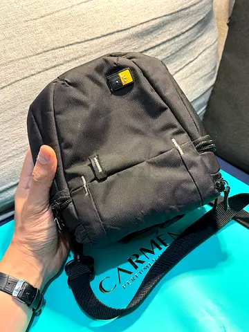 Small black Camera Bag / Pouch with Shoulder Strap - Used