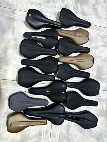 Branded bike saddle