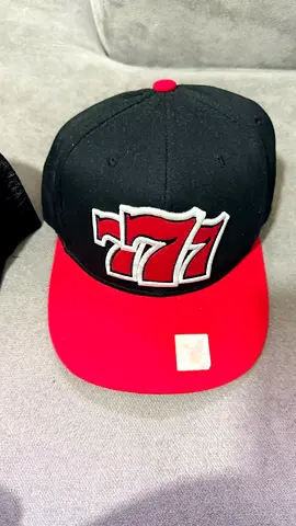 Black & Red 777 Baseball Cap - One Size