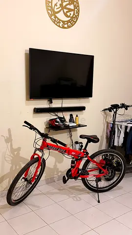 Red sports bike bicycle in excellent working condition