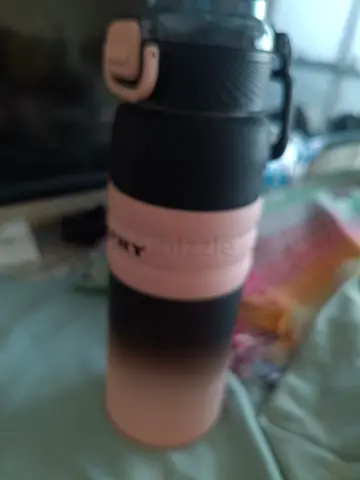 Reusable insulated water bottle - 750ml, pink/black gradient