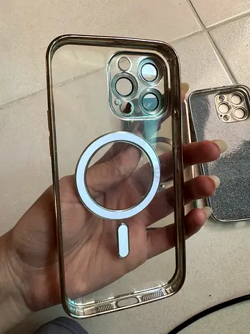 Transparent MagSafe iPhone 15 pro max (each for 20 aed)