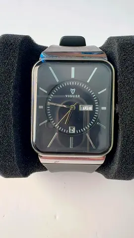 Viguer rectangular men's wristwatch with date display -