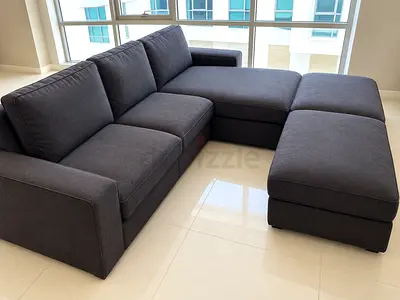 IKEA sofa KIVIK, with chaise longue and 2 ottomans