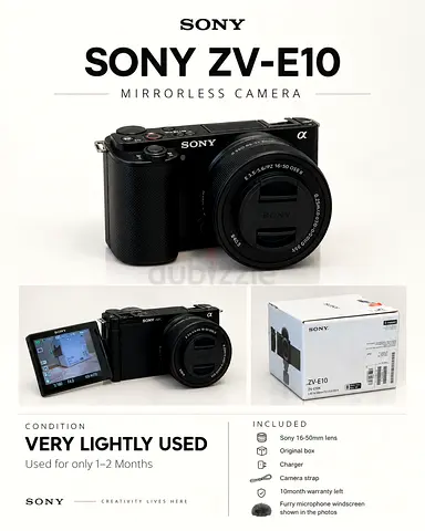 Sony ZV-E10 Mirrorless Camera + 16–50mm Lens