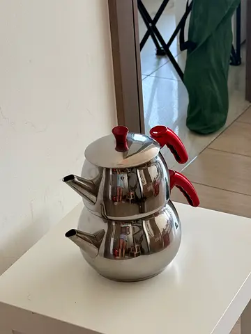 Turkish Double Tea Pot (Caydanlik) - Stainless Steel