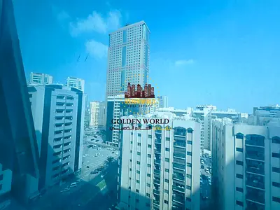 1BR in Al Majaz 2, master bedroom, 2 baths, open view, spacious layout & free parking. Rent: AED 36,999/year.