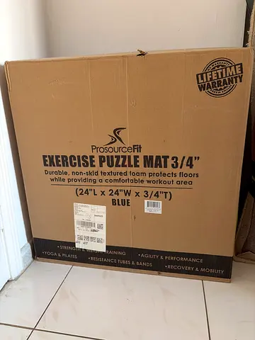 Set of Blue Exercise Puzzle Mats (24" x 24", 3/4" thick)