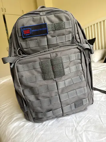 Grey Tactical Rush 5.11 Backpack - Rugged Daypack, Good Condition